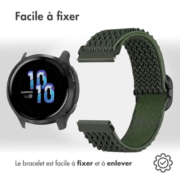 iMoshion Bracelet élastique en nylon - Connexion universelle de 22 mm - Vert foncé