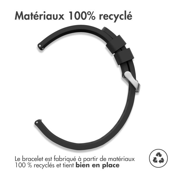 imoshion Bracelet en silicone - Connexion universelle de 24 mm - Noir