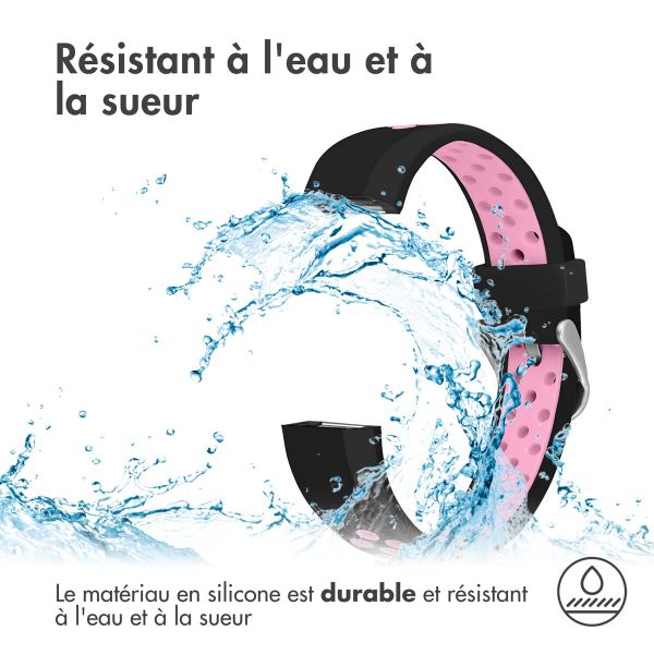 imoshion Bracelet sportif en silicone Fitbit Alta (HR) - Noir/Rose