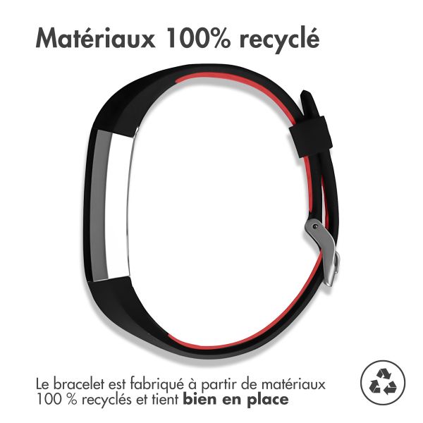 imoshion Bracelet sportif en silicone Fitbit Alta (HR) - Noir/Rouge