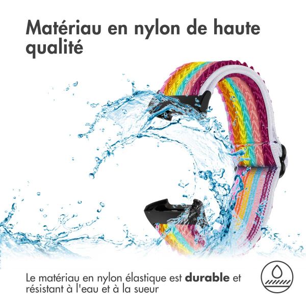 imoshion Bracelet élastique en nylon le Fitbit Charge 3 / 4 - Rainbow