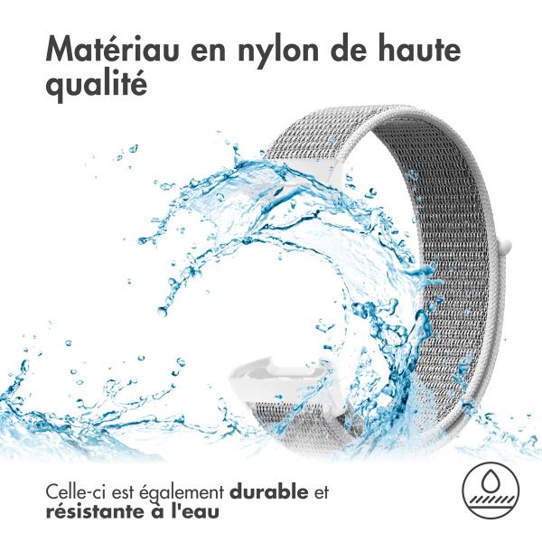 imoshion Bracelet en nylon le Fitbit Charge 3 / 4 - Gris clair