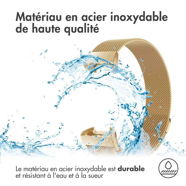 imoshion Bracelet magnétique milanais le Fitbit Charge 3 / 4 - Dorée