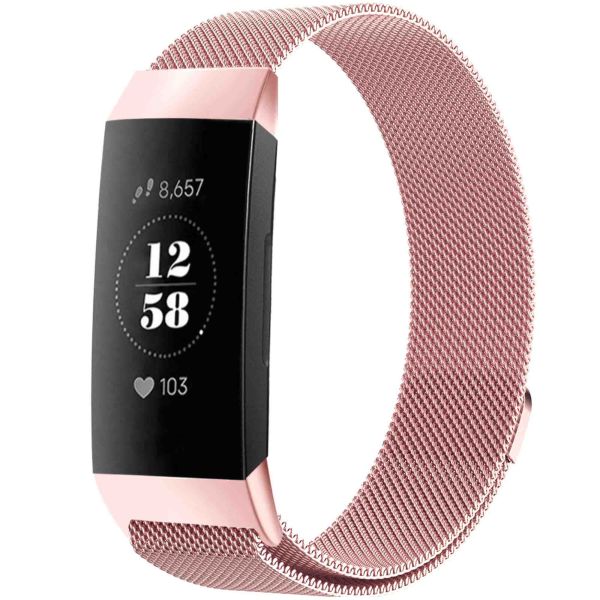 iMoshion Bracelet magnétique milanais Fitbit Charge 3 / 4 - Rose