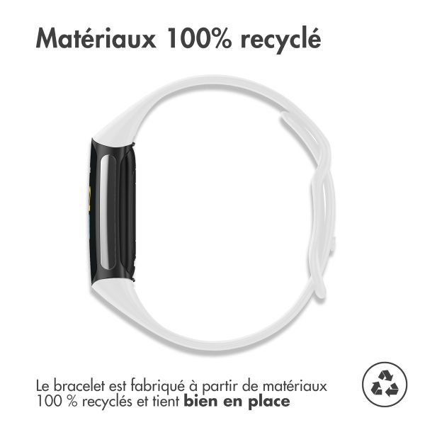 imoshion Bracelet en silicone le Fitbit Charge 5 / Charge 6 - Taille S - Blanc