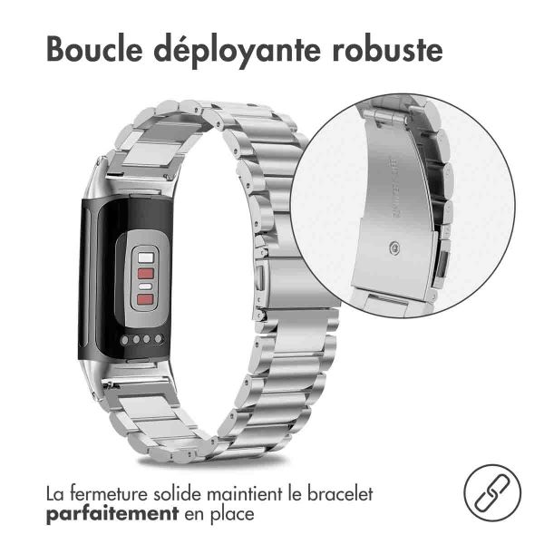 imoshion Bracelet en acier le Fitbit Charge 5 / Charge 6 - Argent