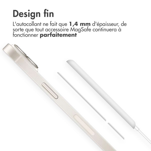 imoshion ﻿Autocollant MagSafe avec aide à l'installation - Blanc