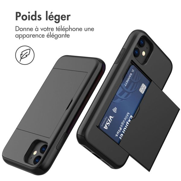 iMoshion Coque arrière avec porte-cartes iPhone 11 - Noir