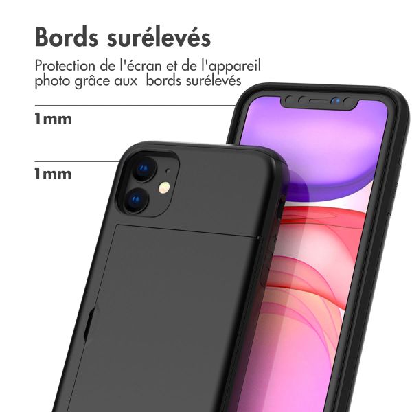 iMoshion Coque arrière avec porte-cartes iPhone 11 - Noir