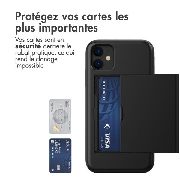 iMoshion Coque arrière avec porte-cartes iPhone 11 - Noir