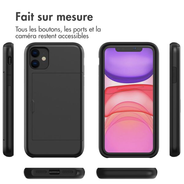 iMoshion Coque arrière avec porte-cartes iPhone 11 - Noir