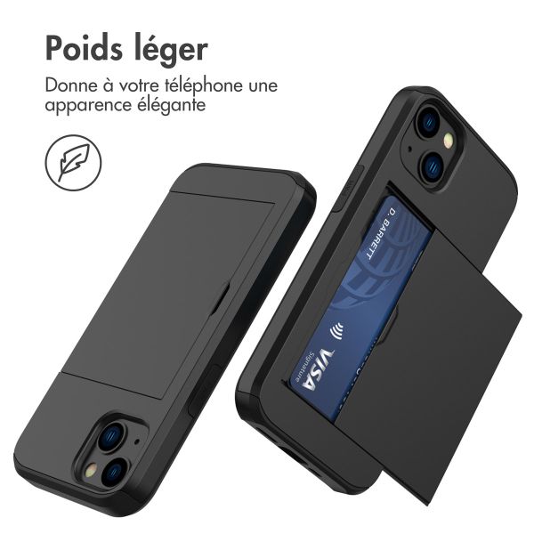 iMoshion Coque arrière avec porte-cartes iPhone 13 - Noir