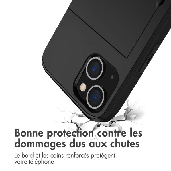 iMoshion Coque arrière avec porte-cartes iPhone 13 - Noir