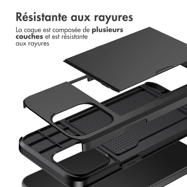 imoshion Coque arrière avec porte-cartes iPhone 13 - Noir