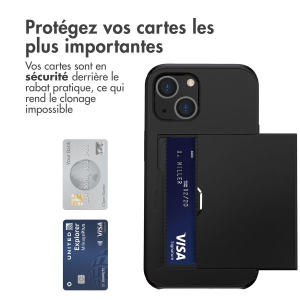 imoshion Coque arrière avec porte-cartes iPhone 13 - Noir