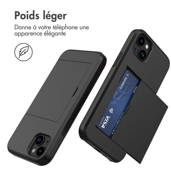 iMoshion Coque arrière avec porte-cartes iPhone 14 - Noir