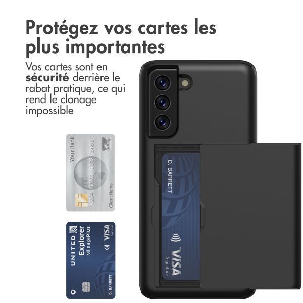 imoshion Coque arrière avec porte-cartes Samsung Galaxy S21 FE - Noir