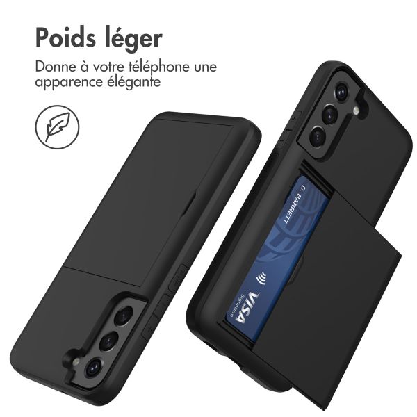 imoshion Coque arrière avec porte-cartes Samsung Galaxy S22 - Noir