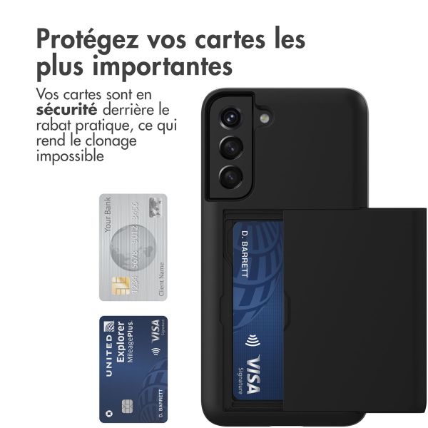 iMoshion Coque arrière avec porte-cartes Samsung Galaxy S22 - Noir