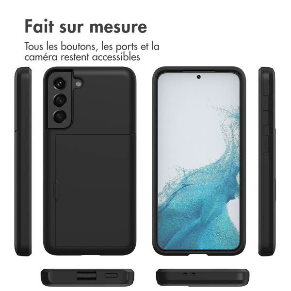 iMoshion Coque arrière avec porte-cartes Samsung Galaxy S22 - Noir