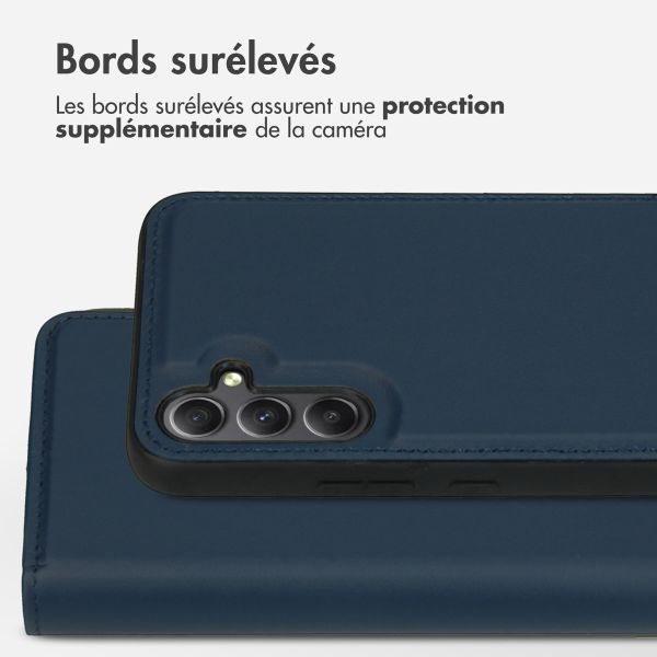 Accezz Étui de téléphone portefeuille en cuir de qualité supérieure 2 en 1 Samsung Galaxy A34 (5G) - Bleu foncé