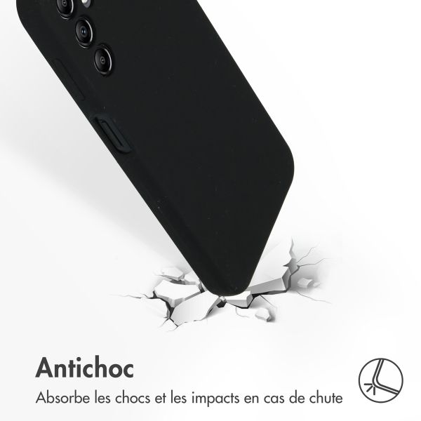 Accezz Coque Liquid Silicone Samsung Galaxy A14 (5G) - Noir