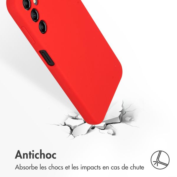 Accezz Coque Liquid Silicone Samsung Galaxy A14 (5G) - Rouge