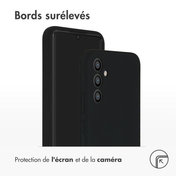 Accezz Coque Liquid Silicone Samsung Galaxy A34 (5G) - Noir