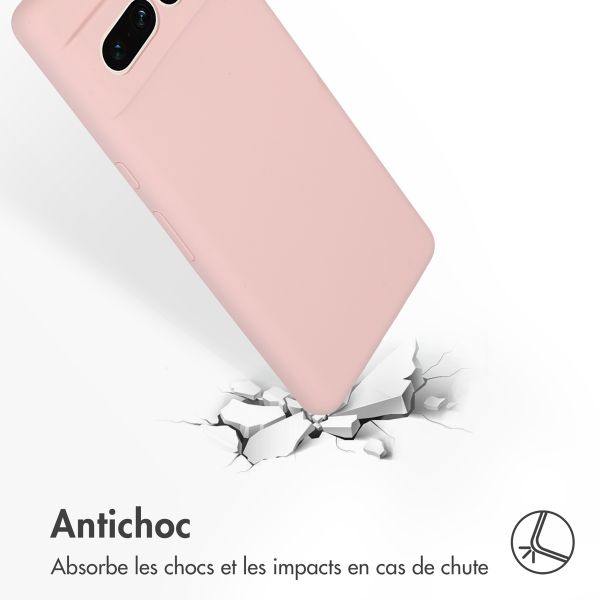 Accezz Coque Liquid Silicone Google Pixel 7 Pro - Rose