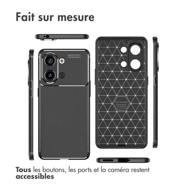 imoshion Coque silicone Carbon Oppo Reno 9 / 9 Pro (5G) - Noir