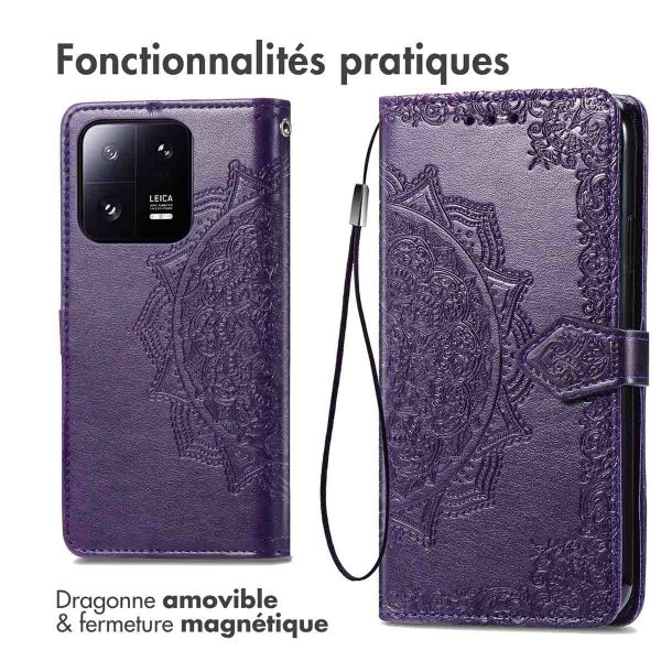 iMoshion Etui de téléphone portefeuille Mandala Xiaomi 13 Pro - Violet