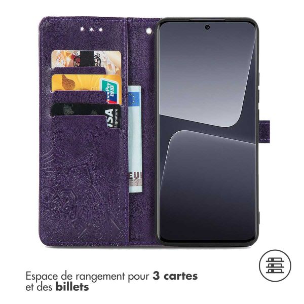 imoshion Etui de téléphone portefeuille Mandala Xiaomi 13 Pro - Violet