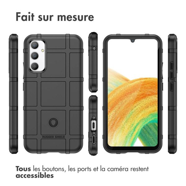 iMoshion Coque Arrière Rugged Shield Samsung Galaxy A34 (5G) - Noir