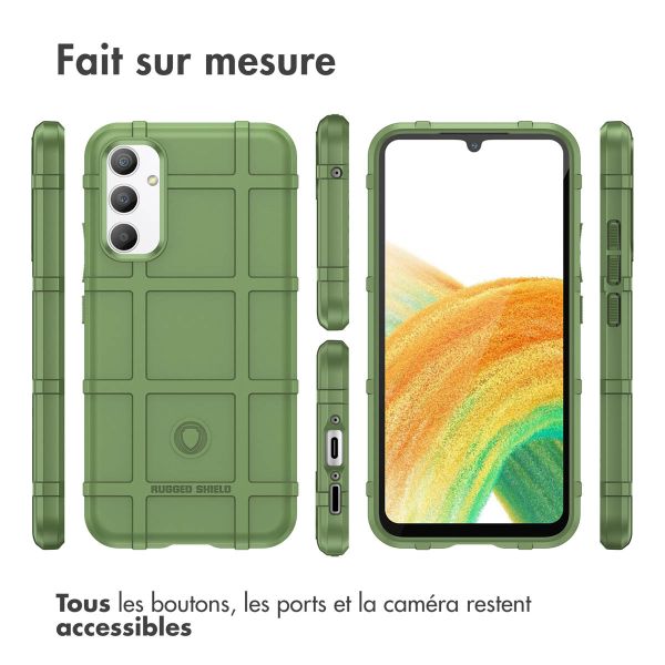 iMoshion Coque Arrière Rugged Shield Samsung Galaxy A34 (5G) - Vert