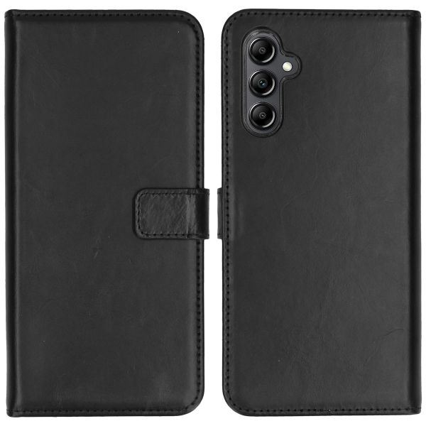 Selencia Étui de téléphone portefeuille en cuir véritable Samsung Galaxy A14 (5G) - Noir