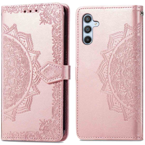 imoshion Etui de téléphone portefeuille Mandala Samsung Galaxy A34 (5G) - Rose Dorée