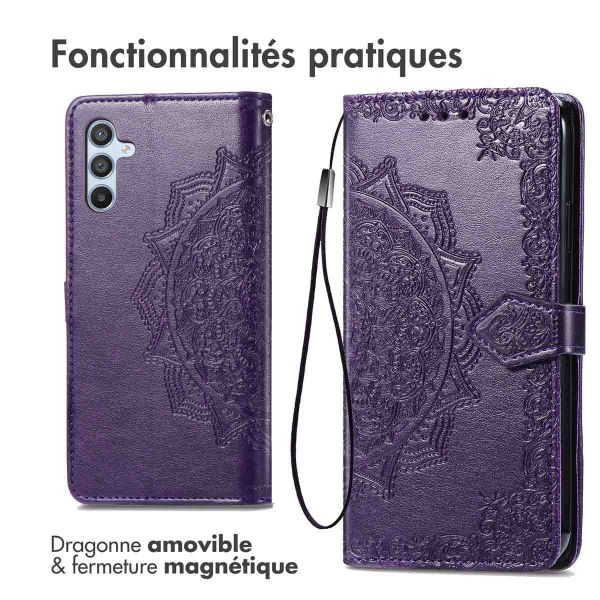 iMoshion Etui de téléphone portefeuille Mandala Samsung Galaxy A34 (5G) - Violet