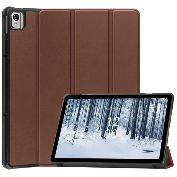 iMoshion Coque tablette Trifold Nokia T21 - Brun