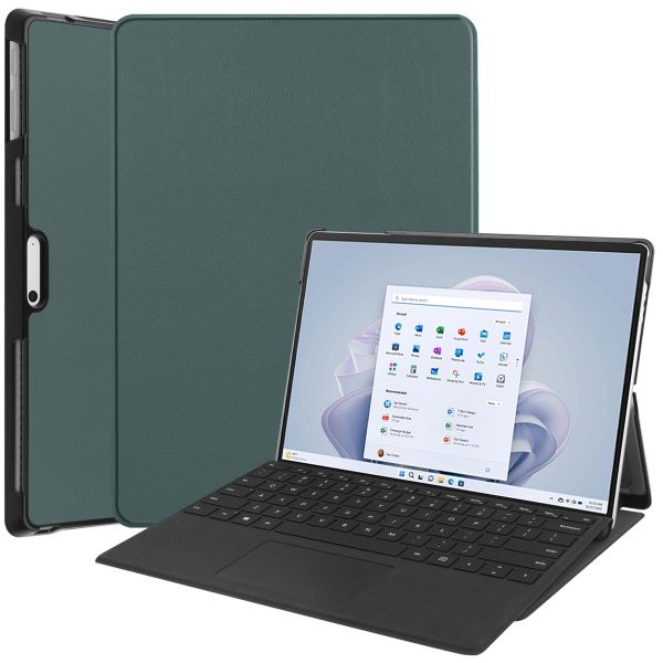 imoshion Coque tablette Trifold Microsoft Surface Pro 9 / Pro 10 - Vert foncé