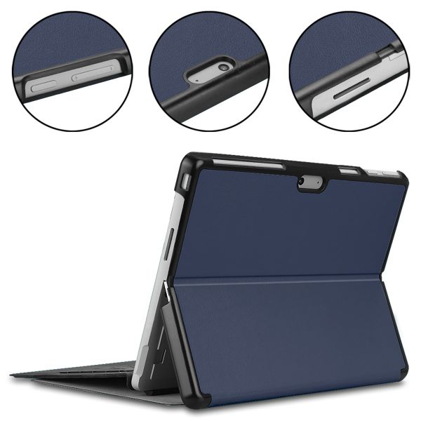 imoshion Coque tablette Trifold Microsoft Surface Pro 9 / Pro 10 - Bleu foncé