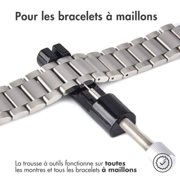iMoshion Boîte à outils pour maillons de bracelet Smartwatch - Raccourcisseur pour bracelet smartwatch - Noir