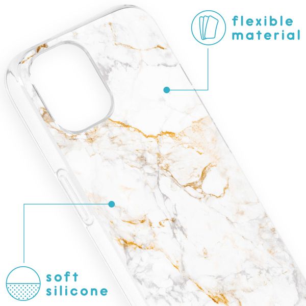 iMoshion Coque Design iPhone 13 - White Marble