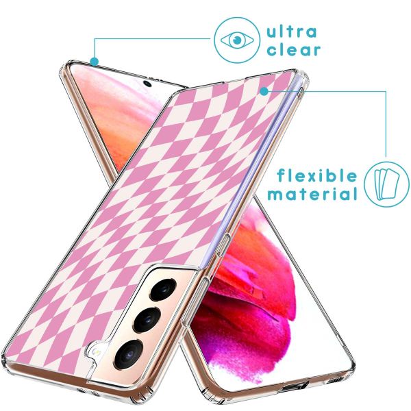 imoshion Coque Design Samsung Galaxy S21 FE - Retro Pink Check