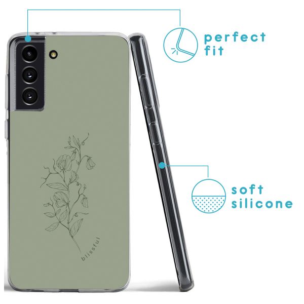 imoshion Coque Design Samsung Galaxy S21 FE - Floral Green