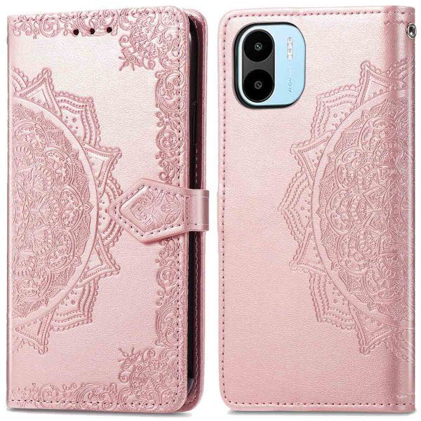 iMoshion Etui de téléphone portefeuille Mandala Xiaomi Redmi A1 / A2 - Rose Dorée