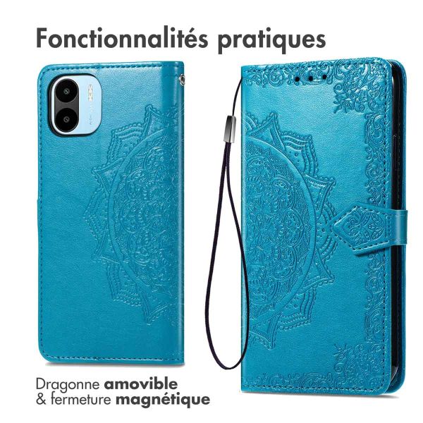 iMoshion Etui de téléphone portefeuille Mandala Xiaomi Redmi A1 / A2 - Turquoise