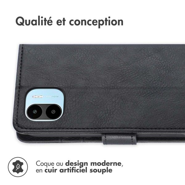 iMoshion Étui de téléphone portefeuille Luxe Xiaomi Redmi A1 / A2 - Noir