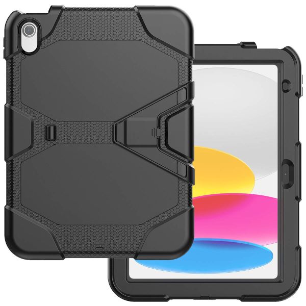 Coque Protection Army extrême iPad 10 (2022) 10.9 pouces - Noir