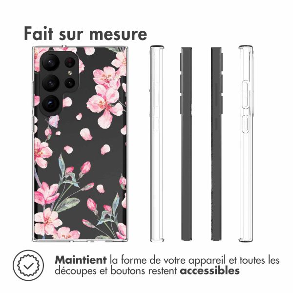 iMoshion Coque Design Samsung Galaxy S23 Ultra - Fleur - Rose