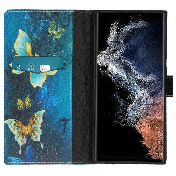 iMoshion Coque silicone design Samsung Galaxy S23 Ultra - Blue Butterfly